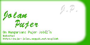 jolan pujer business card